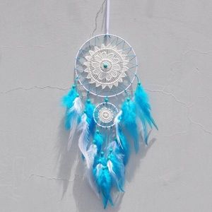 New blue nordic dream catcher room decoration